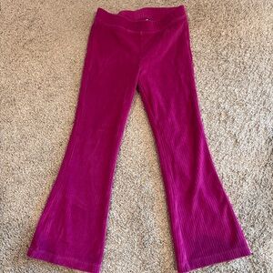 Cat & Jack Magenta Velour Kids Flare Bottoms